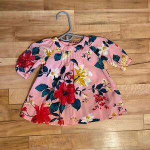 Old Navy Floral Shirt Dress 0-3M